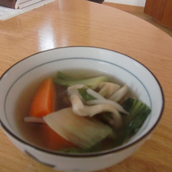 常備野菜の中華スープ